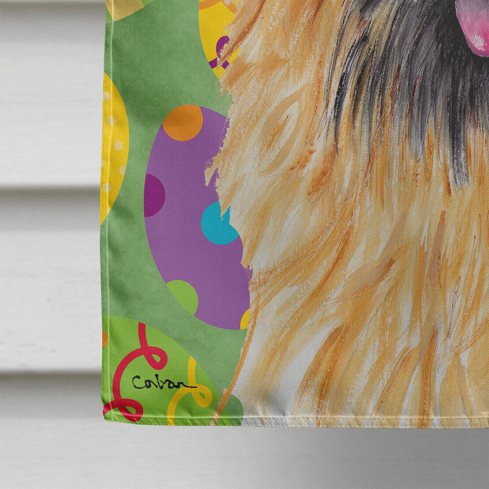 Cairn Terrier Easter Eggtravaganza House Flag 28x40 Porch Sleeve Pole Decorative Outside Yard Banner Artwork Wall Hanging, Polyester