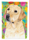 Labrador Easter Eggtravaganza House Flag 28x40 Porch Sleeve Pole Decorative Outside Yard Banner Artwork Wall Hanging, Polyester