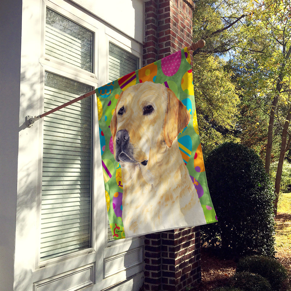 Labrador Easter Eggtravaganza House Flag 28x40 Porch Sleeve Pole Decorative Outside Yard Banner Artwork Wall Hanging, Polyester