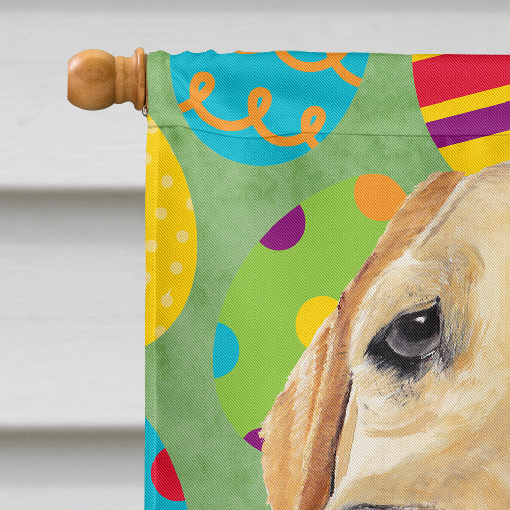 Labrador Easter Eggtravaganza House Flag 28x40 Porch Sleeve Pole Decorative Outside Yard Banner Artwork Wall Hanging, Polyester