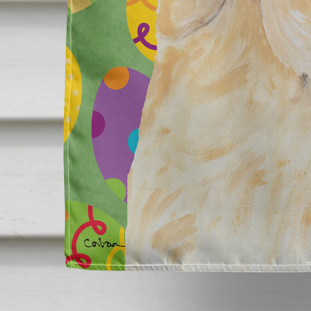 Labrador Easter Eggtravaganza House Flag 28x40 Porch Sleeve Pole Decorative Outside Yard Banner Artwork Wall Hanging, Polyester