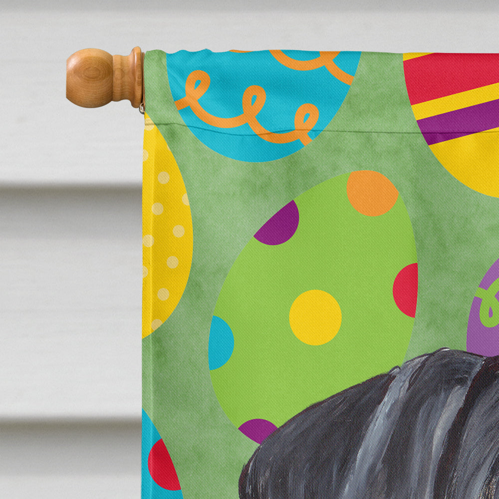 Doberman Easter Eggtravaganza House Flag 28x40 Porch Sleeve Pole Decorative Outside Yard Banner Artwork Wall Hanging, Polyester