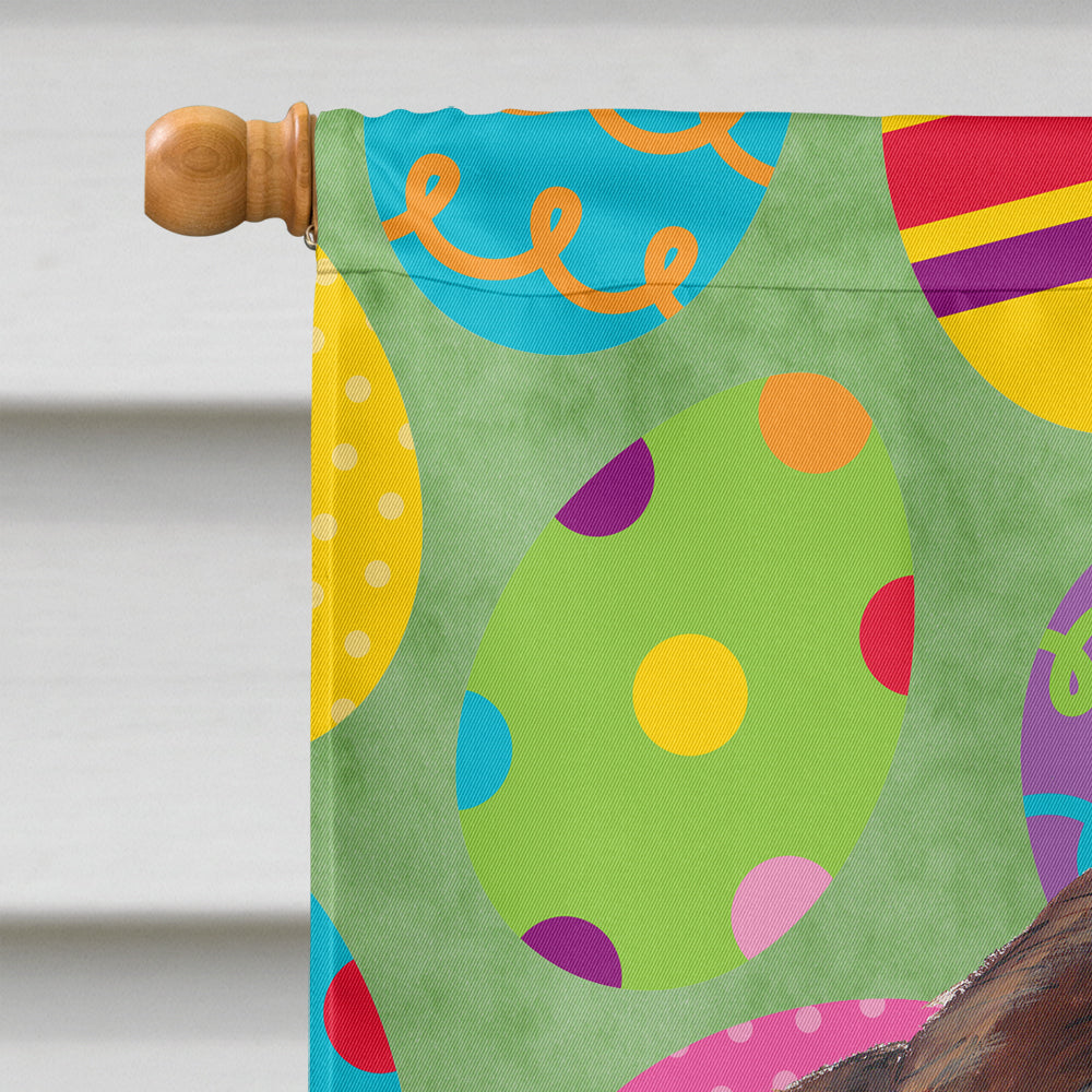 Welsh Springer Spaniel Easter Eggtravaganza House Flag 28x40 Porch Sleeve Pole Decorative Outside Yard Banner Artwork Wall Hanging, Polyester