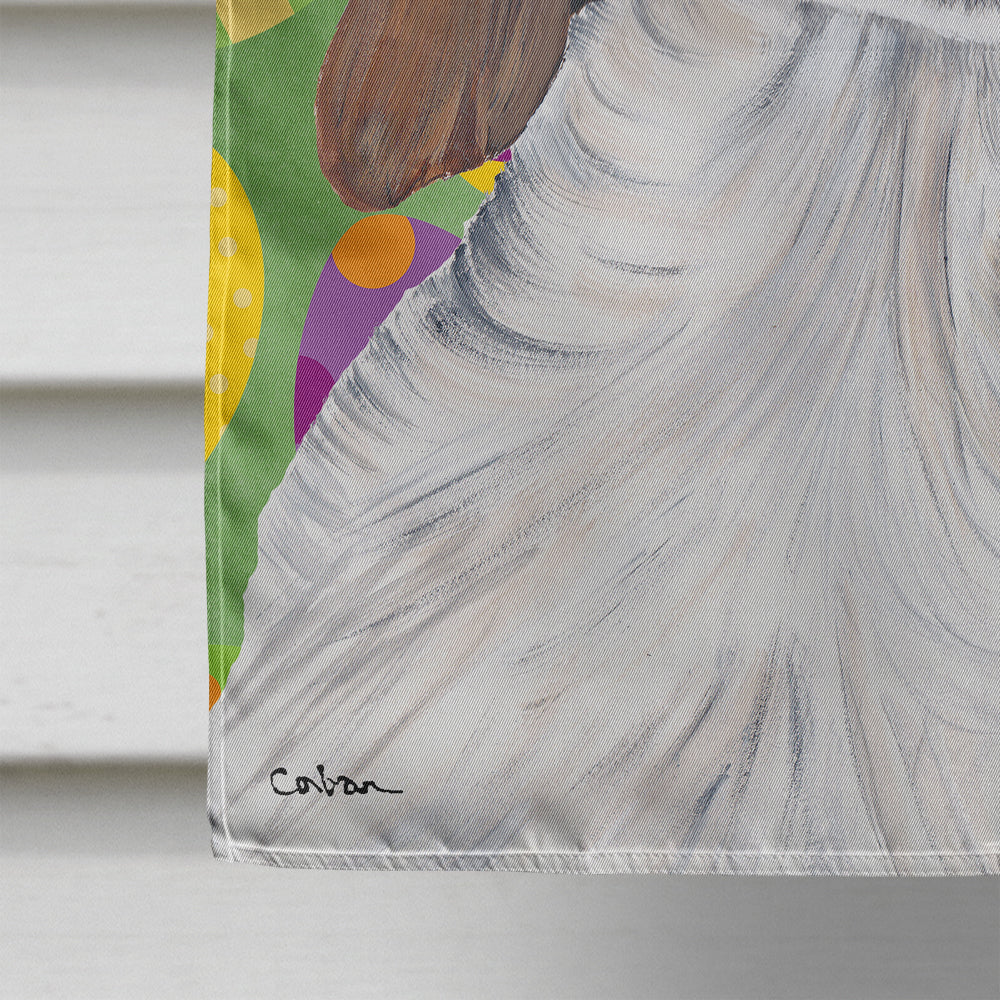 Welsh Springer Spaniel Easter Eggtravaganza House Flag 28x40 Porch Sleeve Pole Decorative Outside Yard Banner Artwork Wall Hanging, Polyester