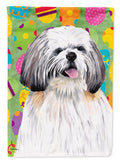 Shih Tzu Easter Eggtravaganza House Flag 28x40 Porch Sleeve Pole Decorative Outside Yard Banner Artwork Wall Hanging, Polyester