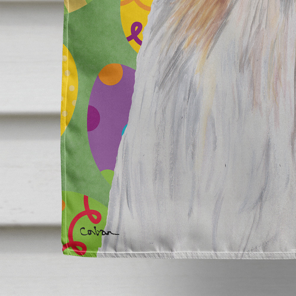 Shih Tzu Easter Eggtravaganza House Flag 28x40 Porch Sleeve Pole Decorative Outside Yard Banner Artwork Wall Hanging, Polyester