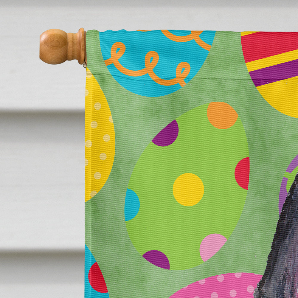 Scottish Terrier Easter Eggtravaganza House Flag 28x40 Porch Sleeve Pole Decorative Outside Yard Banner Artwork Wall Hanging, Polyester