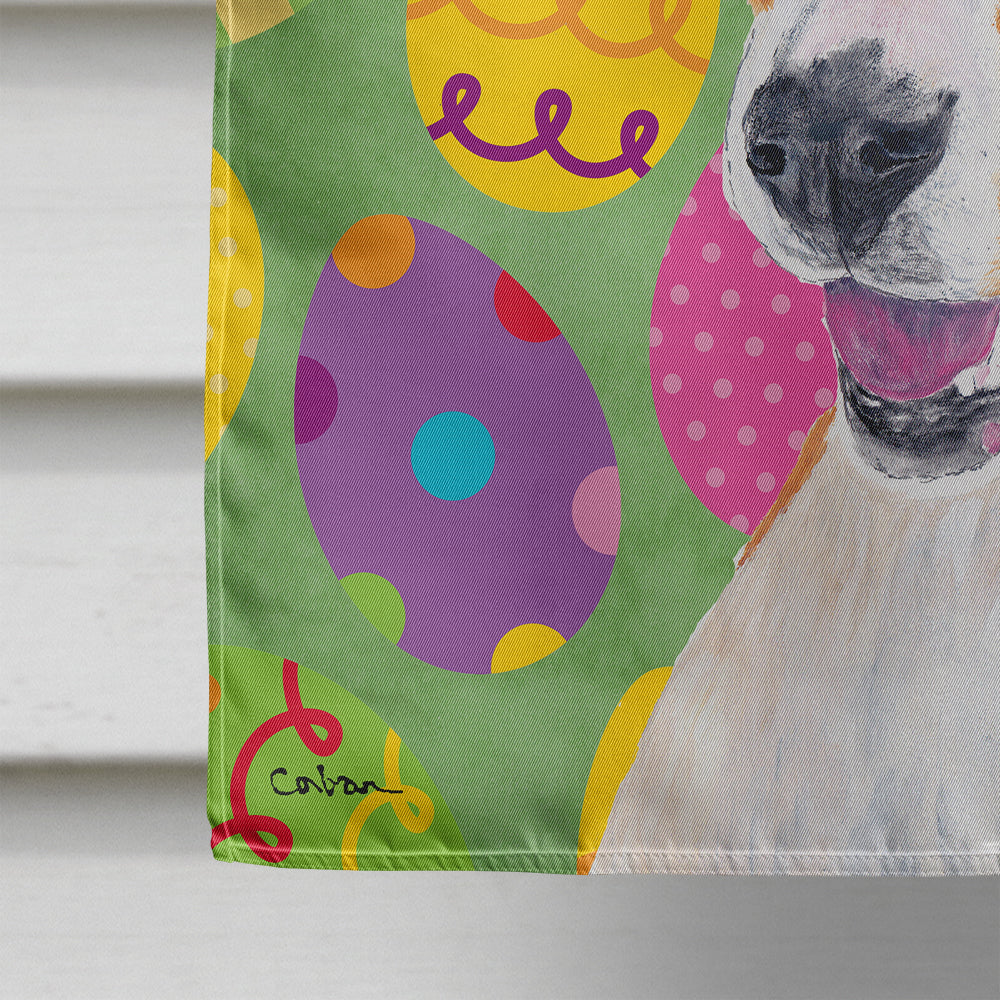 Basenji Easter Eggtravaganza House Flag 28x40 Porch Sleeve Pole Decorative Outside Yard Banner Artwork Wall Hanging, Polyester