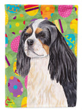 Cavalier Spaniel Easter Eggtravaganza House Flag 28x40 Porch Sleeve Pole Decorative Outside Yard Banner Artwork Wall Hanging, Polyester