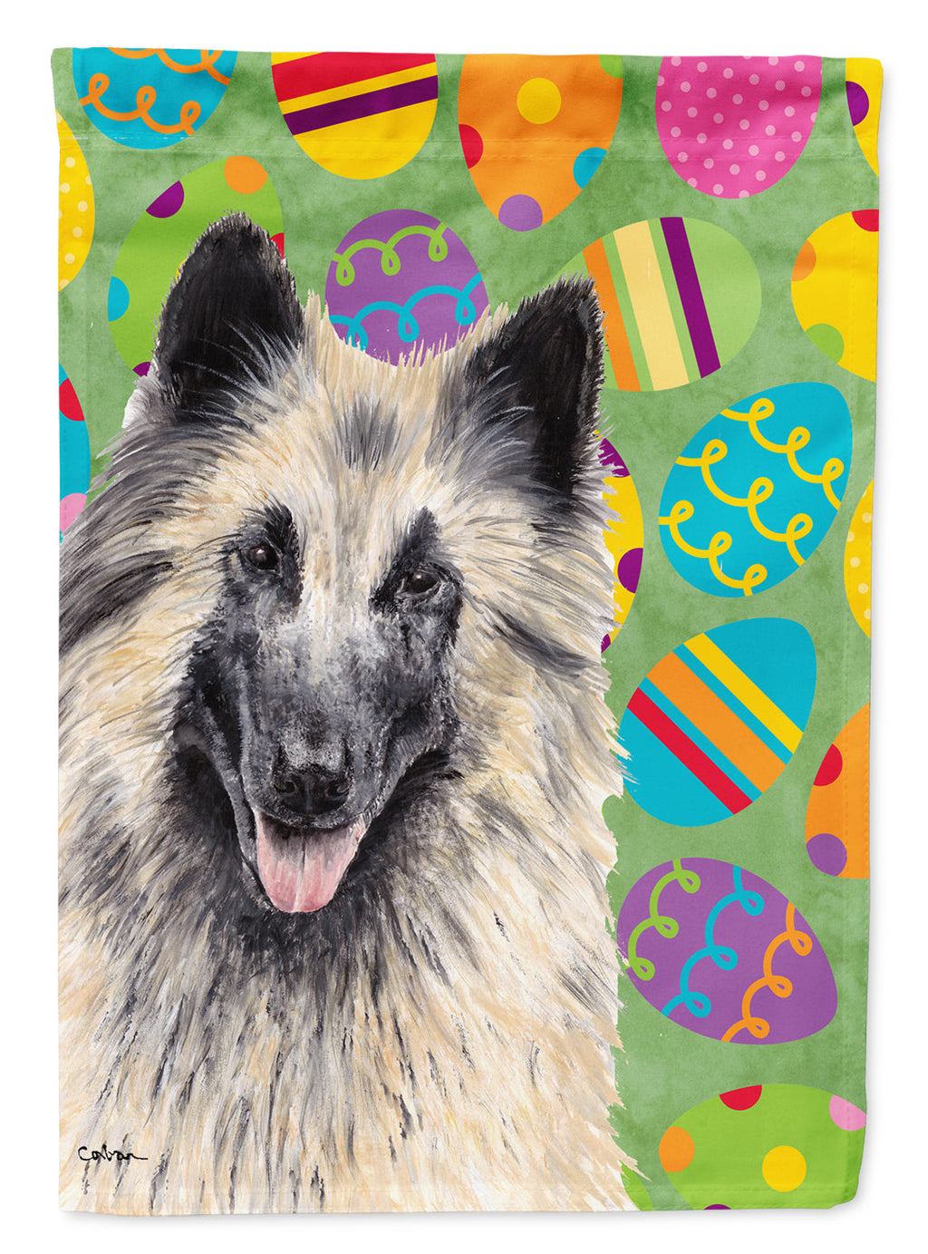 Belgian Tervuren Easter Eggtravaganza House Flag 28x40 Porch Sleeve Pole Decorative Outside Yard Banner Artwork Wall Hanging, Polyester