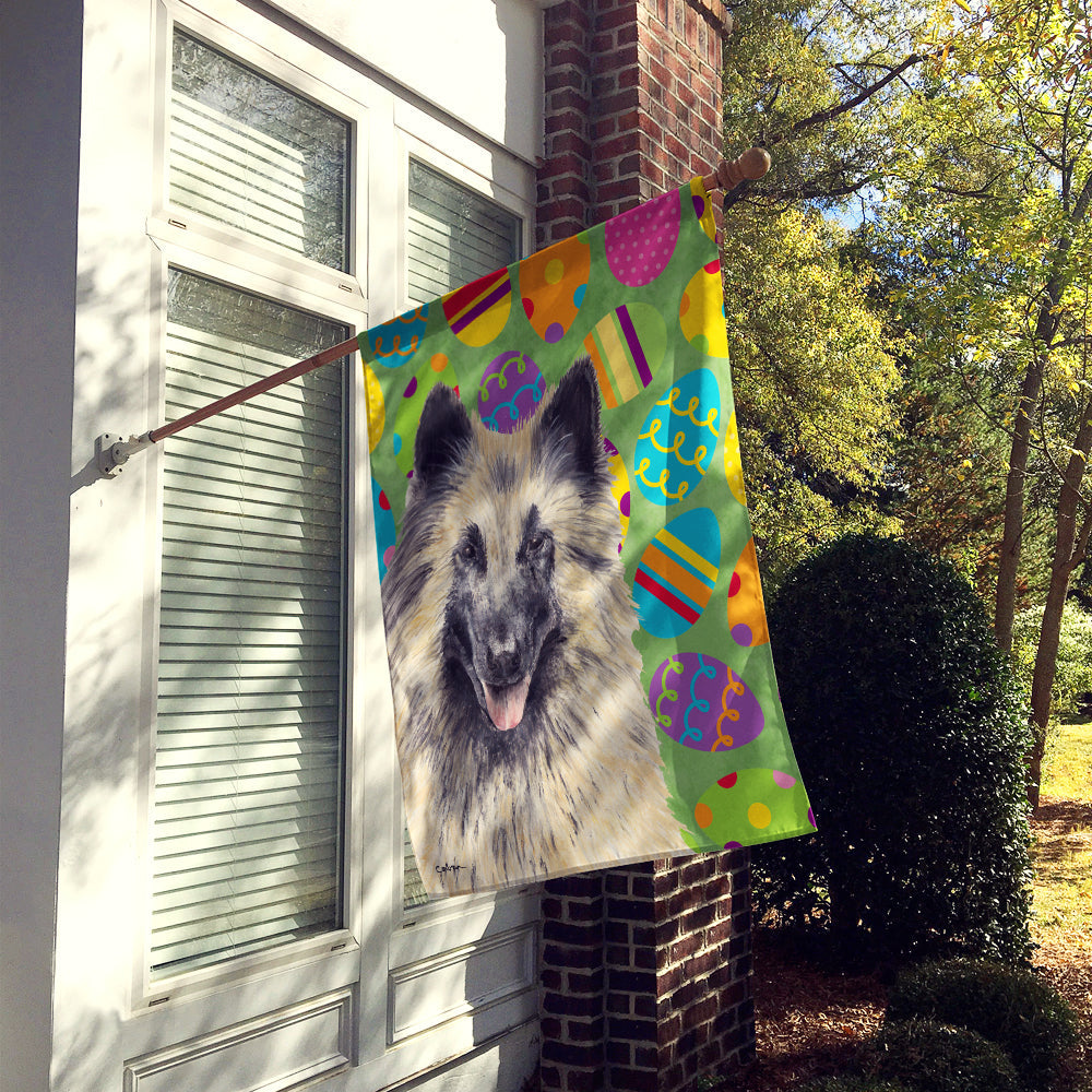Belgian Tervuren Easter Eggtravaganza House Flag 28x40 Porch Sleeve Pole Decorative Outside Yard Banner Artwork Wall Hanging, Polyester