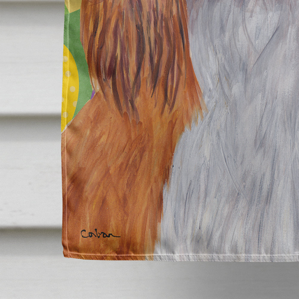 Cavalier Spaniel Easter Eggtravaganza House Flag 28x40 Porch Sleeve Pole Decorative Outside Yard Banner Artwork Wall Hanging, Polyester