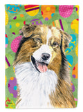 Australian Shepherd Easter Eggtravaganza House Flag 28x40 Porch Sleeve Pole Decorative Outside Yard Banner Artwork Wall Hanging, Polyester