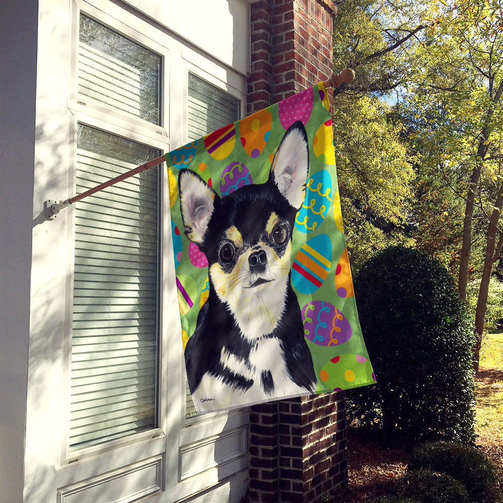 Chihuahua Easter Eggtravaganza House Flag 28x40 Porch Sleeve Pole Decorative Outside Yard Banner Artwork Wall Hanging, Polyester