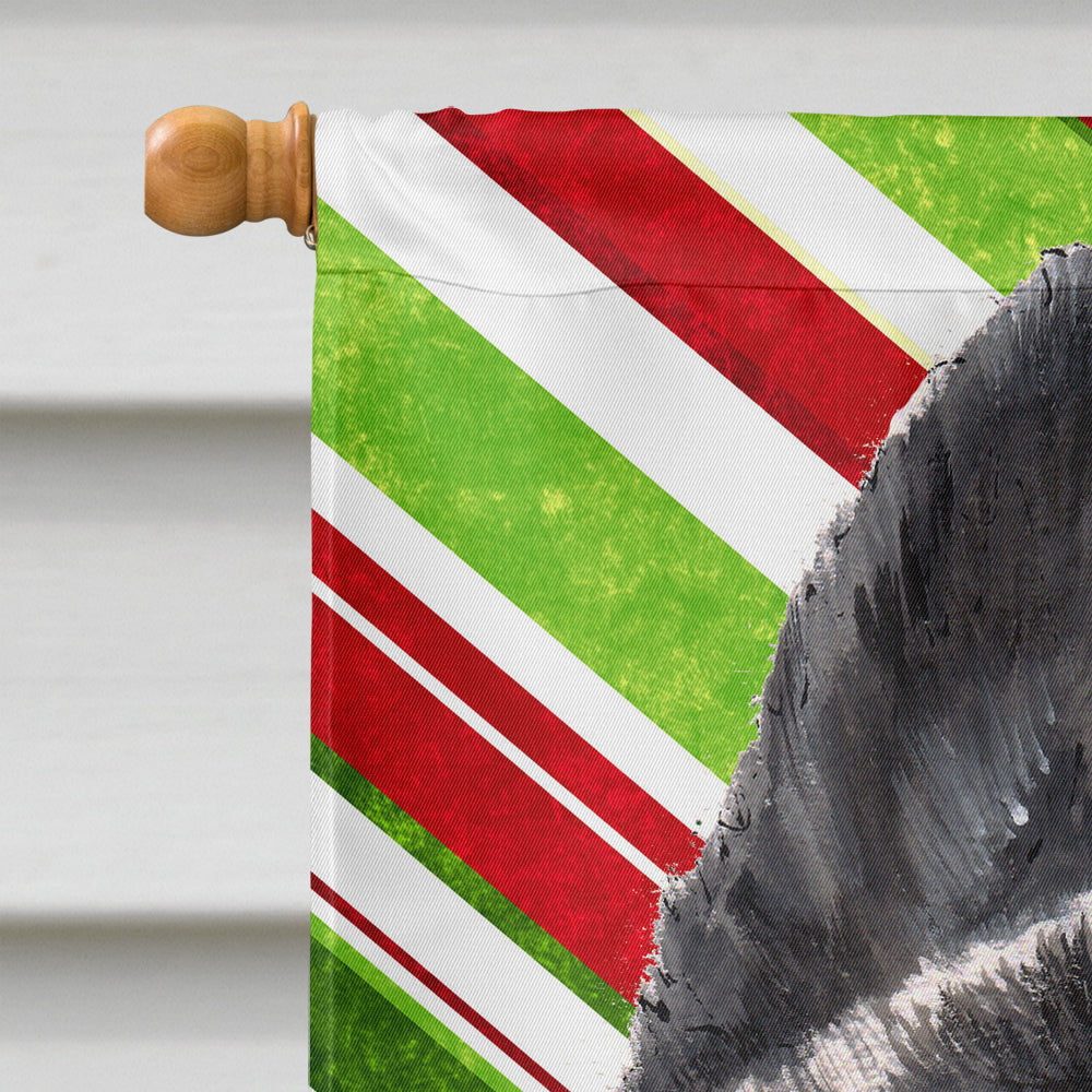 Akita Candy Cane Holiday Christmas House Flag 28x40 Porch Sleeve Pole Decorative Outside Yard Banner Artwork Wall Hanging, Polyester