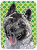 Akita St. Patrick's Day Shamrock Cutting Board Tempered Glass Kitchen Cutting Surface, Heat Resistant Chopping, Non-Slip Feet, Food Prep & Serving
