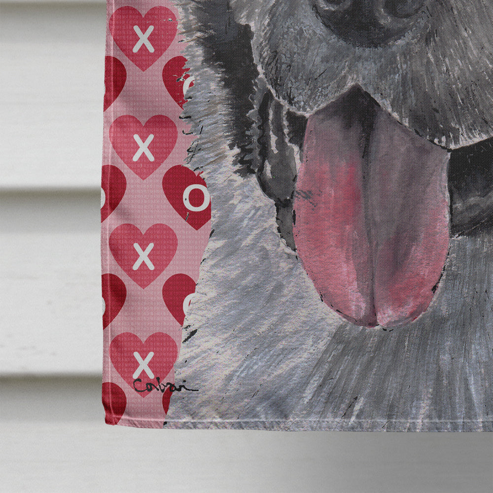 Akita Hearts Love and Valentine's Day House Flag 28x40 Porch Sleeve Pole Decorative Outside Yard Banner Artwork Wall Hanging, Polyester