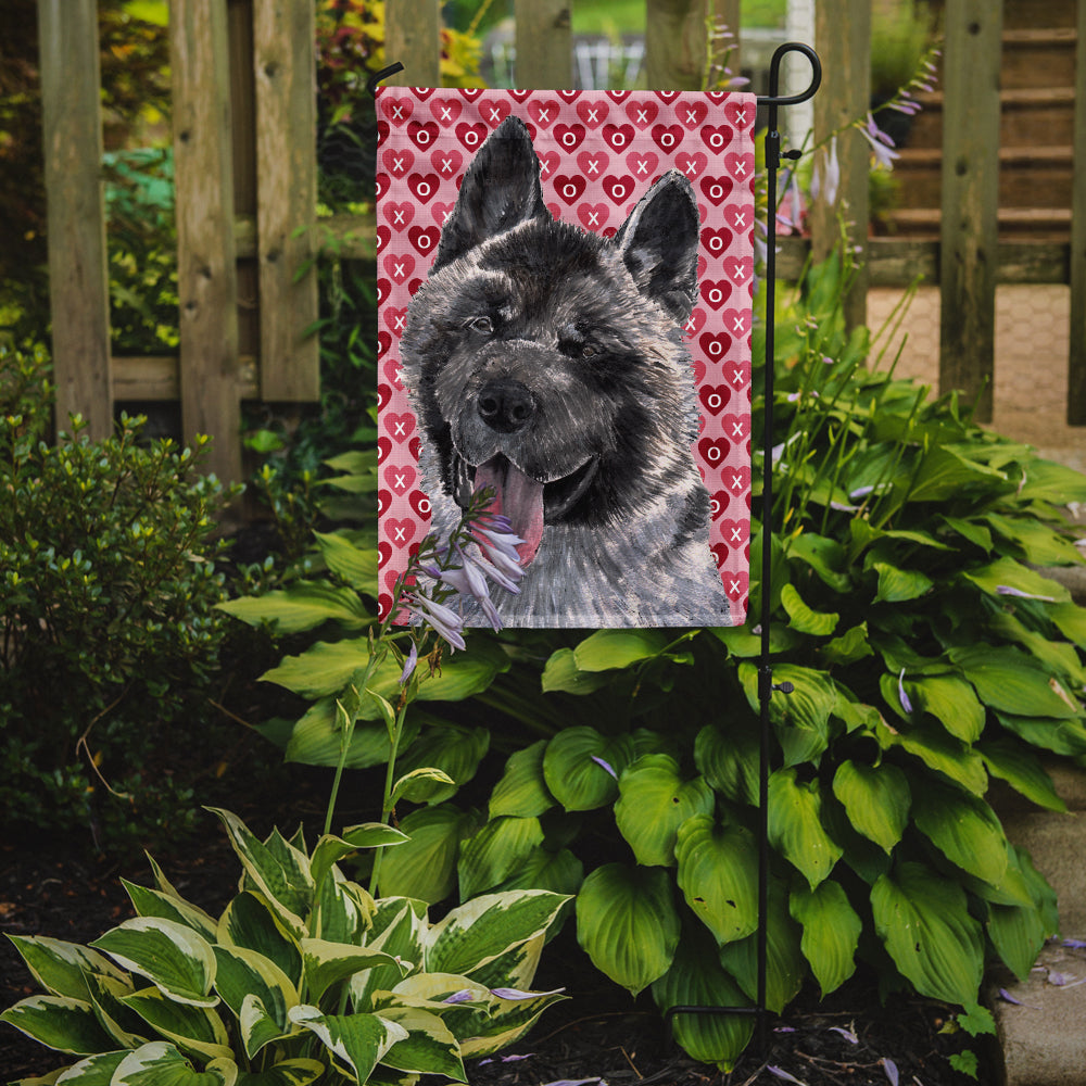 Akita Hearts Love and Valentine's Day Garden Flag Mailbox Decorative Yard Banner Outside Patio Artwork for Flower Beds, Garden Size, Multicolor