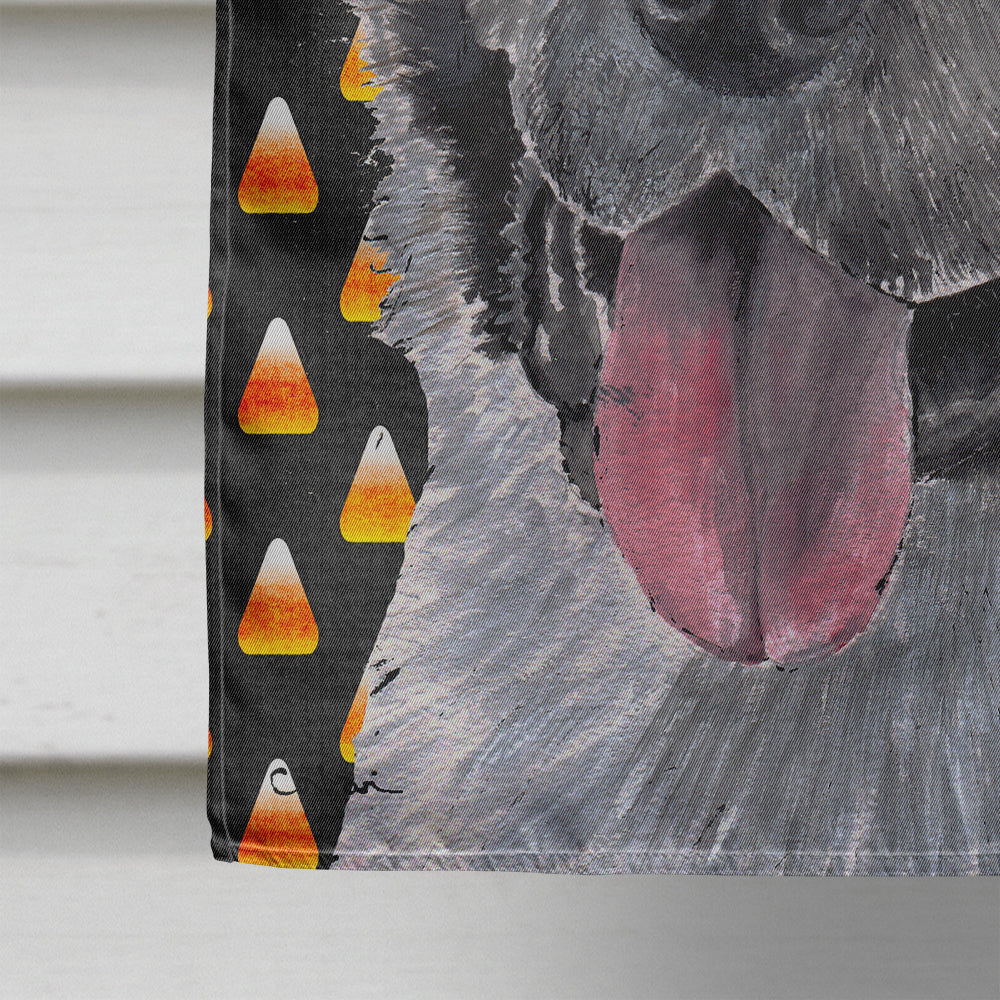 Akita Candy Corn Halloween House Flag 28x40 Porch Sleeve Pole Decorative Outside Yard Banner Artwork Wall Hanging, Polyester