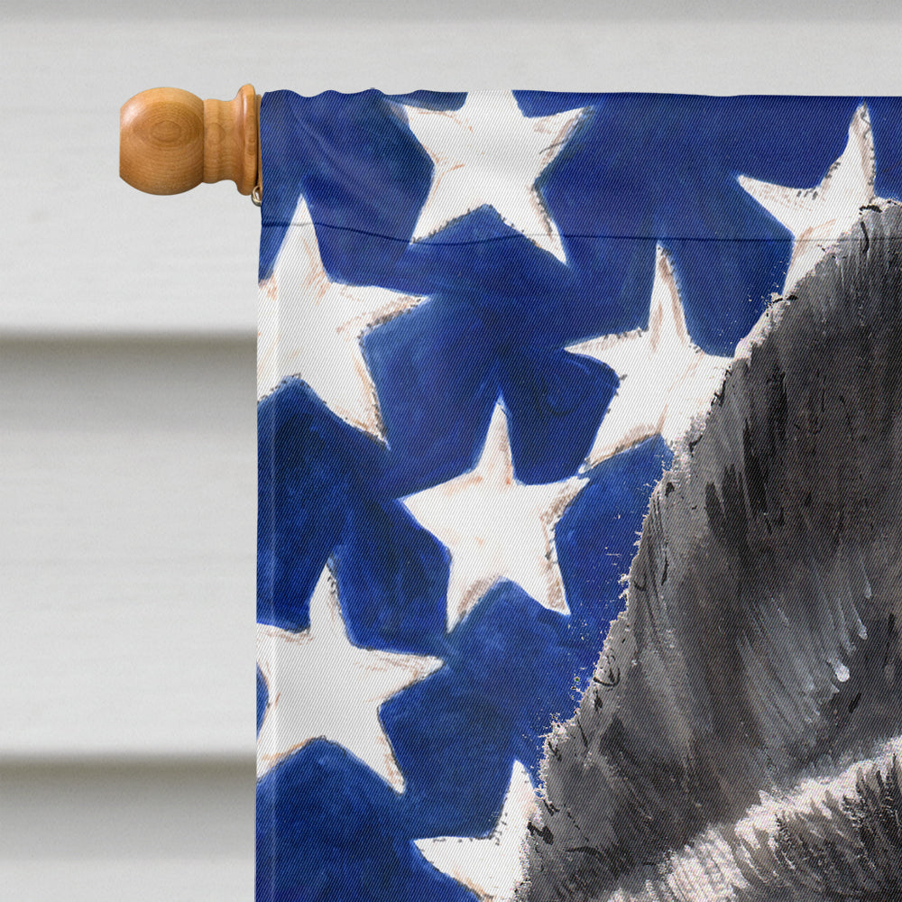 Akita USA Patriotic American Flag House Flag 28x40 Porch Sleeve Pole Decorative Outside Yard Banner Artwork Wall Hanging, Polyester