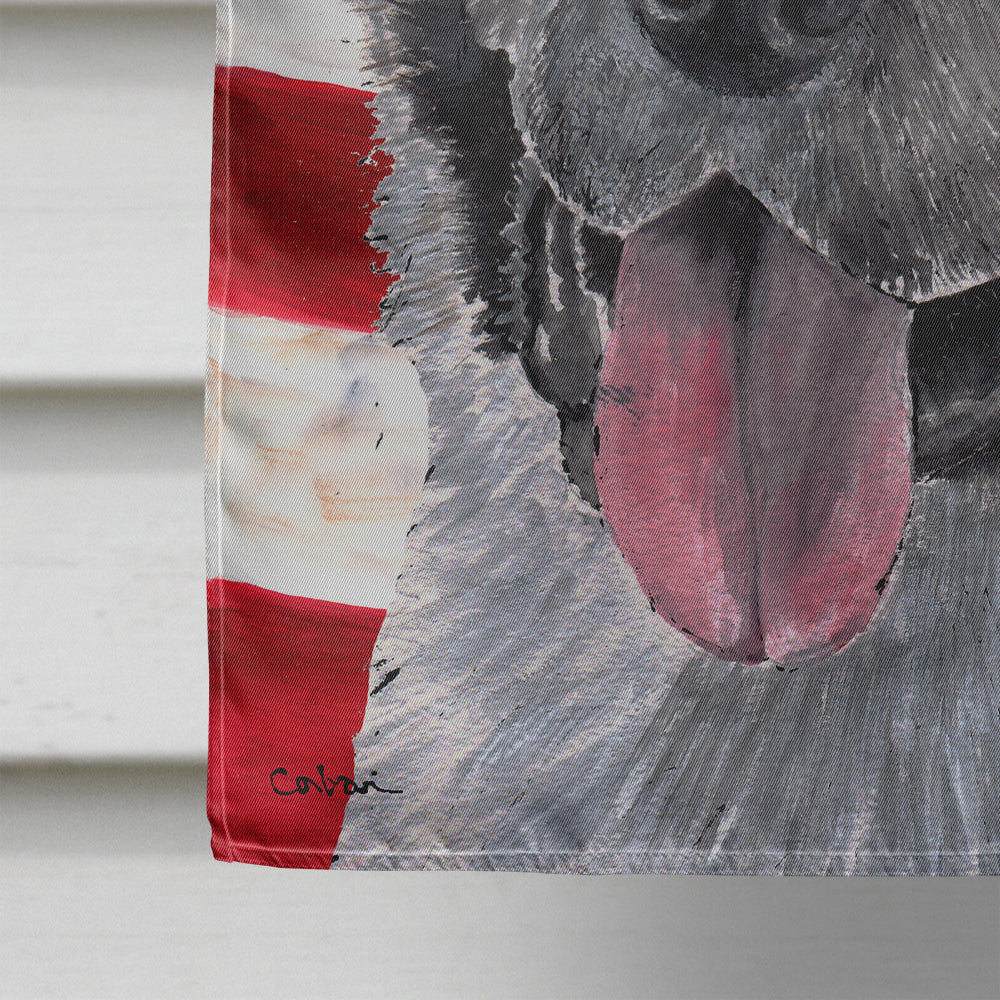 Akita USA Patriotic American Flag House Flag 28x40 Porch Sleeve Pole Decorative Outside Yard Banner Artwork Wall Hanging, Polyester