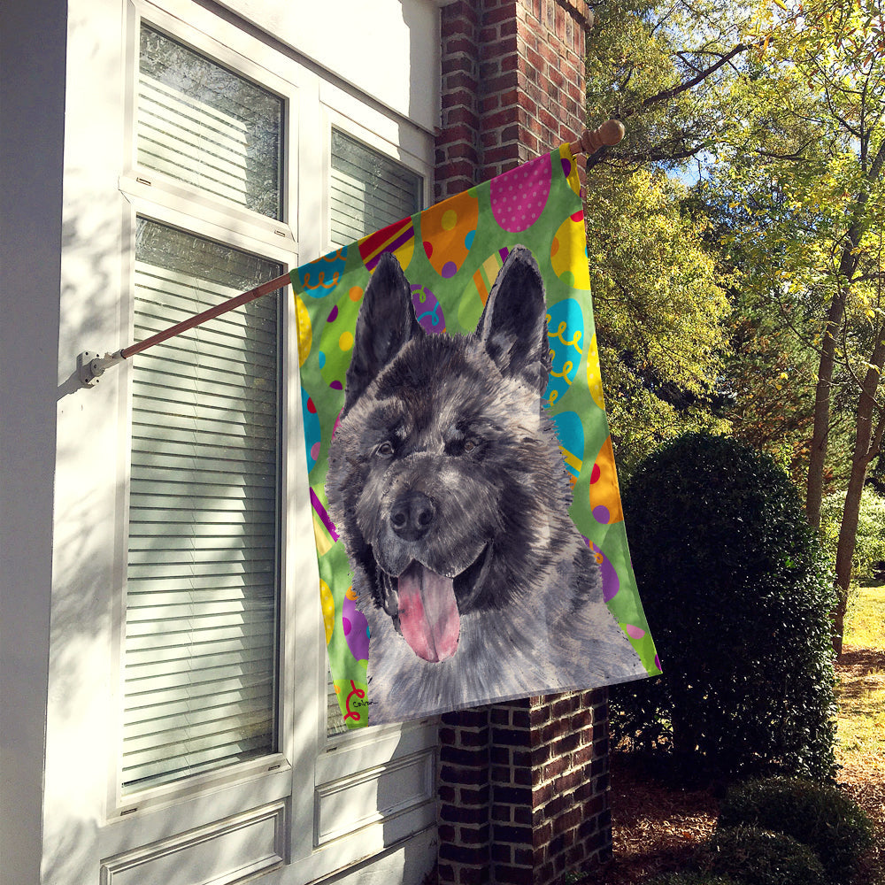 Akita Easter Eggtravaganza House Flag 28x40 Porch Sleeve Pole Decorative Outside Yard Banner Artwork Wall Hanging, Polyester