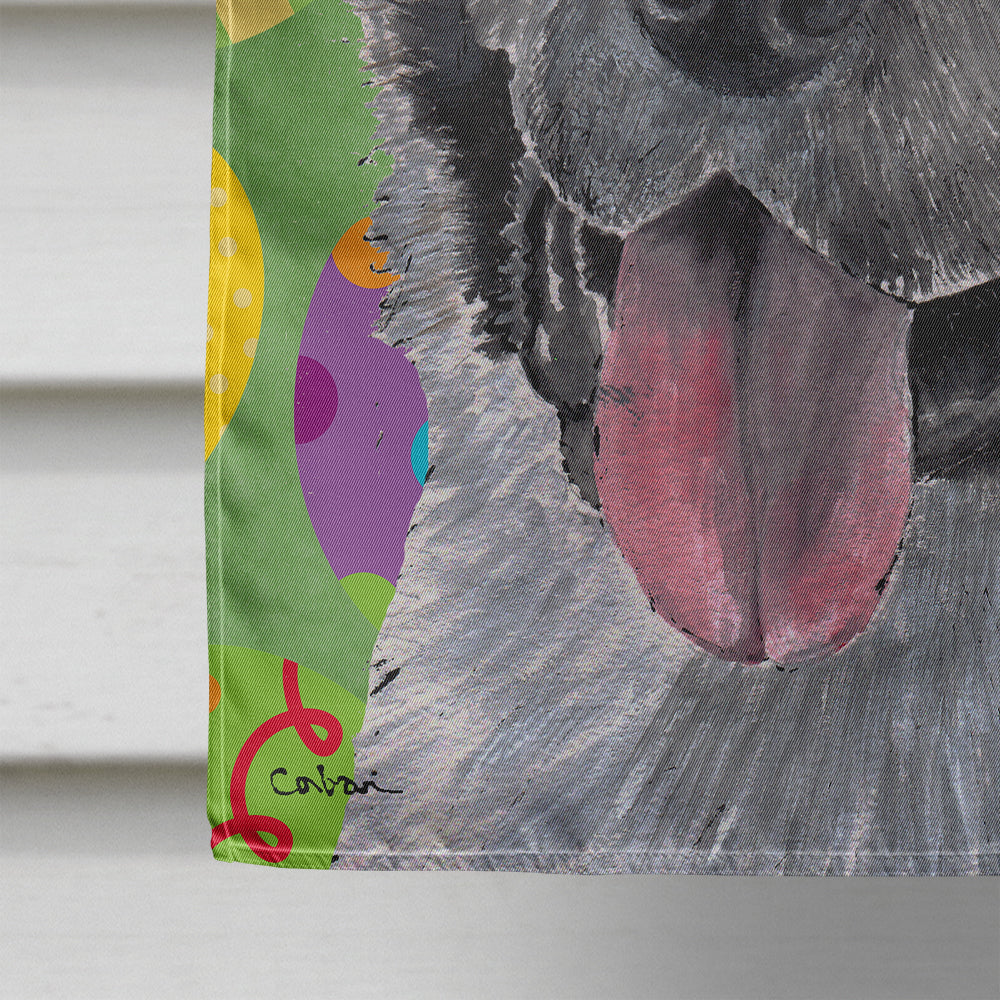 Akita Easter Eggtravaganza House Flag 28x40 Porch Sleeve Pole Decorative Outside Yard Banner Artwork Wall Hanging, Polyester