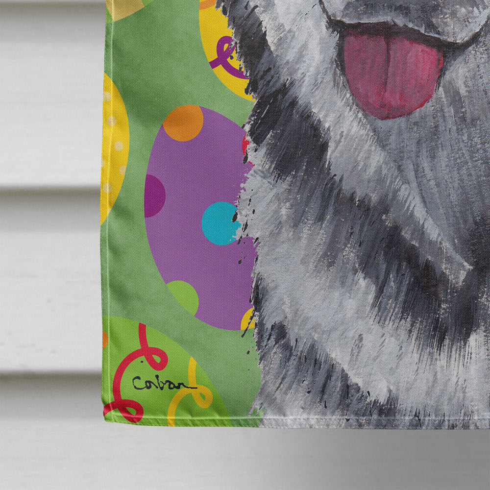 Alaskan Malamute Easter Eggtravaganza House Flag 28x40 Porch Sleeve Pole Decorative Outside Yard Banner Artwork Wall Hanging, Polyester