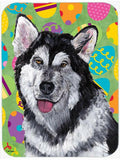 Alaskan Malamute Easter Eggtravaganza Cutting Board Tempered Glass Kitchen Cutting Surface, Heat Resistant Chopping, Non-Slip Feet, Food Prep & Serving