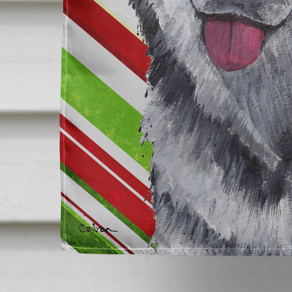 Alaskan Malamute Candy Cane Holiday Christmas House Flag 28x40 Porch Sleeve Pole Decorative Outside Yard Banner Artwork Wall Hanging, Polyester