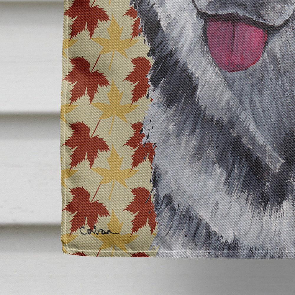 Alaskan Malamute Fall Leaves House Flag 28x40 Porch Sleeve Pole Decorative Outside Yard Banner Artwork Wall Hanging, Polyester