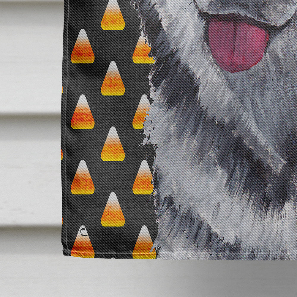 Alaskan Malamute Candy Corn Halloween_x000B_ House Flag 28x40 Porch Sleeve Pole Decorative Outside Yard Banner Artwork Wall Hanging, Polyester