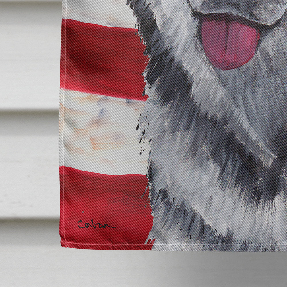 Alaskan Malamute USA Patriotic American Flag House Flag 28x40 Porch Sleeve Pole Decorative Outside Yard Banner Artwork Wall Hanging, Polyester