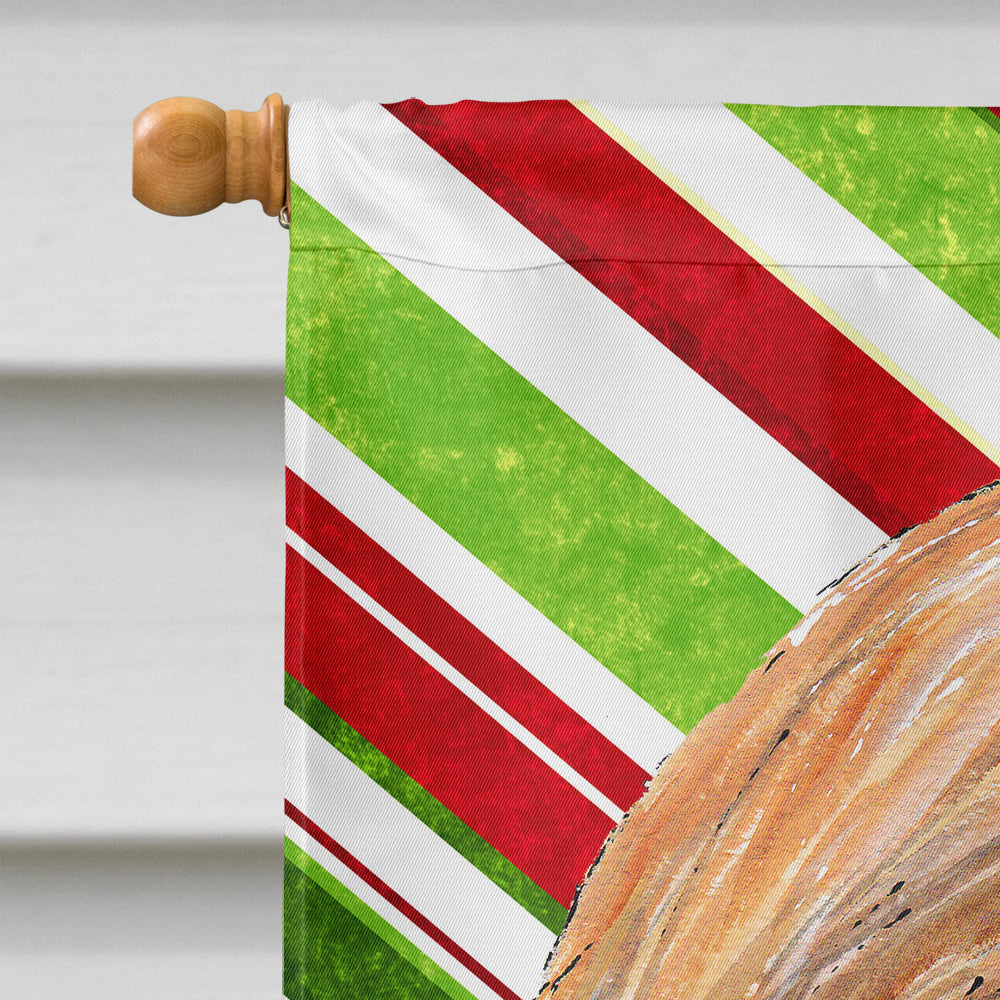 Afghan Hound Candy Cane Holiday Christmas House Flag 28x40 Porch Sleeve Pole Decorative Outside Yard Banner Artwork Wall Hanging, Polyester