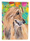 Afghan Hound Easter Eggtravaganza House Flag 28x40 Porch Sleeve Pole Decorative Outside Yard Banner Artwork Wall Hanging, Polyester