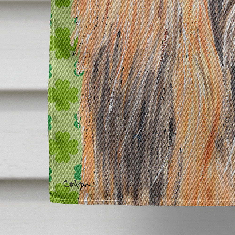 Afghan Hound St. Patrick's Day Shamrock House Flag 28x40 Porch Sleeve Pole Decorative Outside Yard Banner Artwork Wall Hanging, Polyester