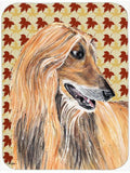 Afghan Hound Fall Leaves Cutting Board Tempered Glass Kitchen Cutting Surface, Heat Resistant Chopping, Non-Slip Feet, Food Prep & Serving