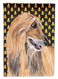 Afghan Hound Candy Corn Halloween House Flag 28x40 Porch Sleeve Pole Decorative Outside Yard Banner Artwork Wall Hanging, Polyester