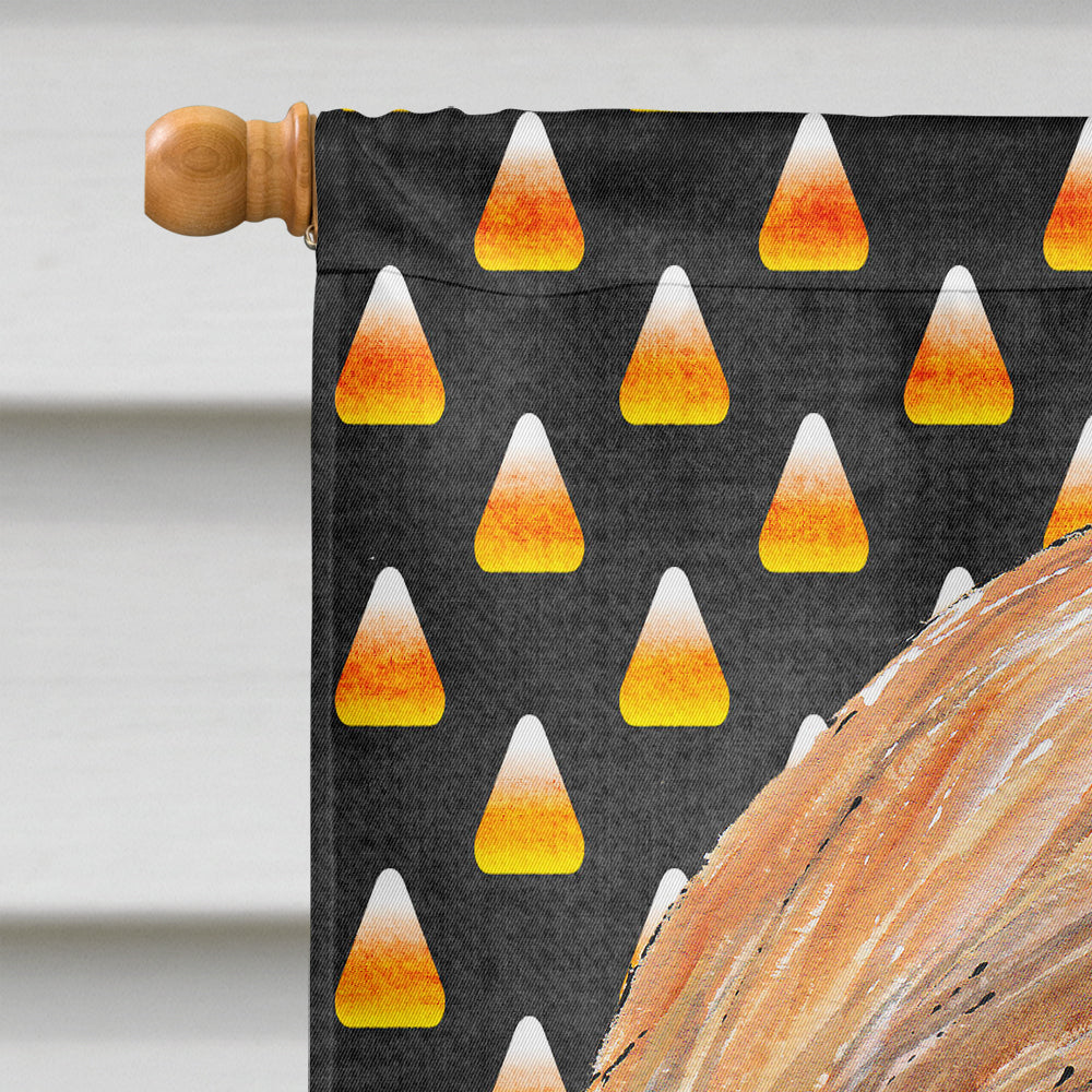 Afghan Hound Candy Corn Halloween House Flag 28x40 Porch Sleeve Pole Decorative Outside Yard Banner Artwork Wall Hanging, Polyester