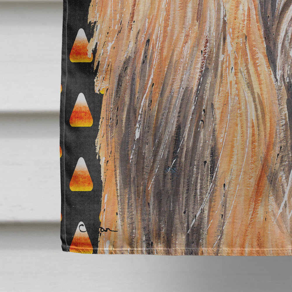 Afghan Hound Candy Corn Halloween House Flag 28x40 Porch Sleeve Pole Decorative Outside Yard Banner Artwork Wall Hanging, Polyester
