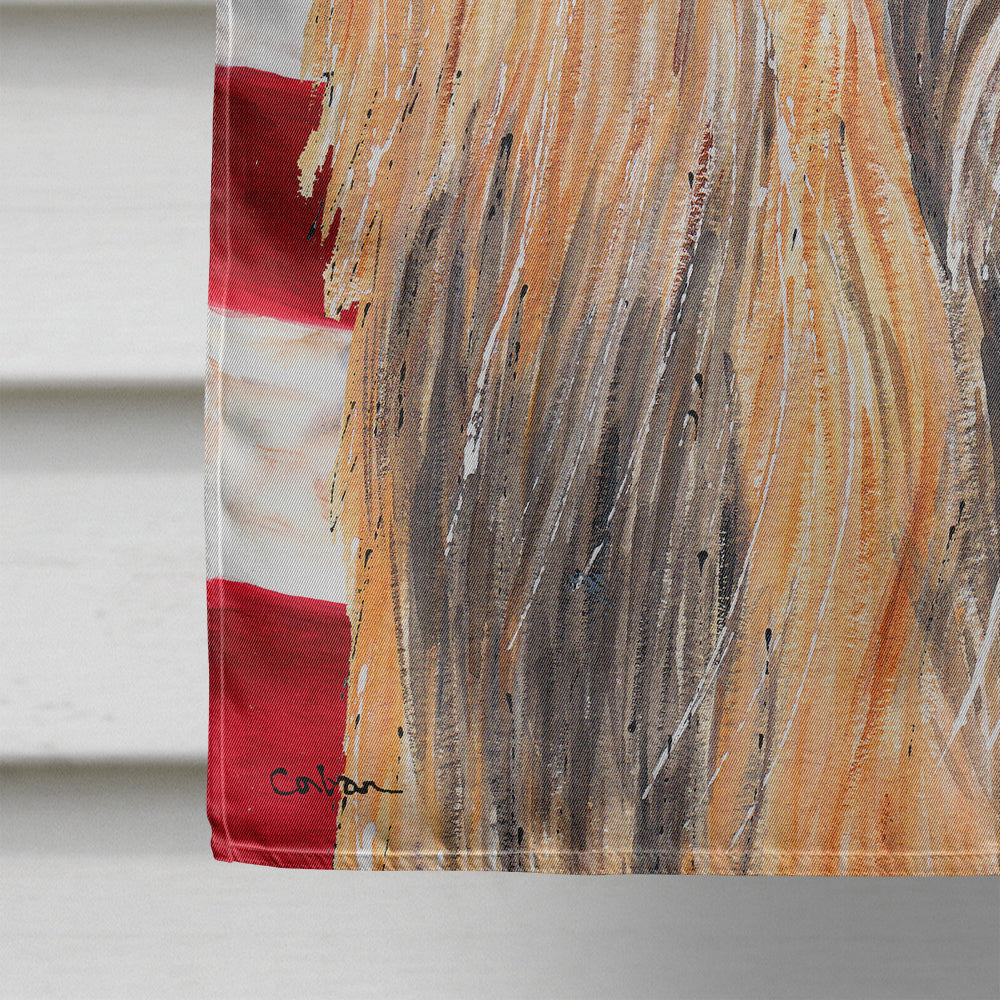 Afghan Hound USA Patriotic American Flag House Flag 28x40 Porch Sleeve Pole Decorative Outside Yard Banner Artwork Wall Hanging, Polyester