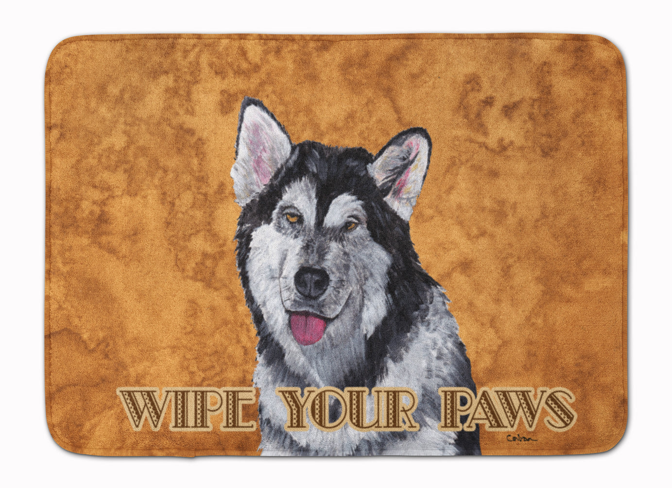 Alaskan Malamute Wipe your Paws Memory Foam Kitchen Mat Machine Washable Anti-Fatigue Cushion Comfort Bath or Kitchen Rug