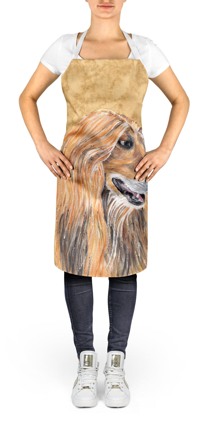 Afghan Hound Wipe your Paws Apron Cooking Kitchen Server Baking Crafts Gardening for Adult Women Men, Unisex, Large, Multicolor