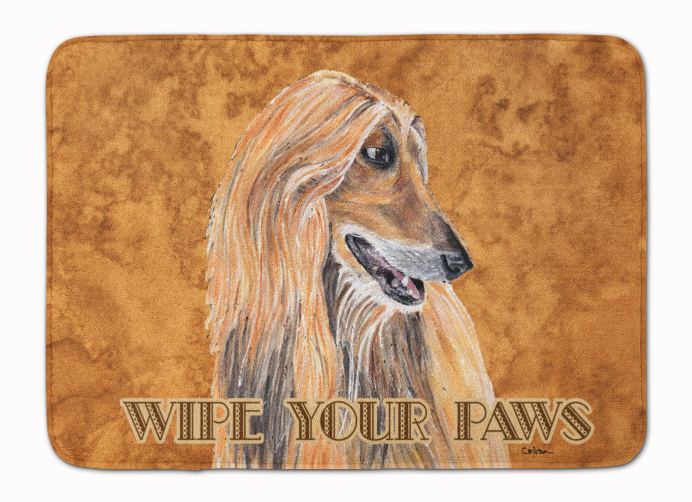 Afghan Hound Wipe your Paws Memory Foam Kitchen Mat Machine Washable Anti-Fatigue Cushion Comfort Bath or Kitchen Rug