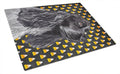 Black Cocker Spaniel  Candy Corn Halloween Cutting Board Tempered Glass Kitchen Cutting Surface, Heat Resistant Chopping, Non-Slip Feet, Food Prep & Serving