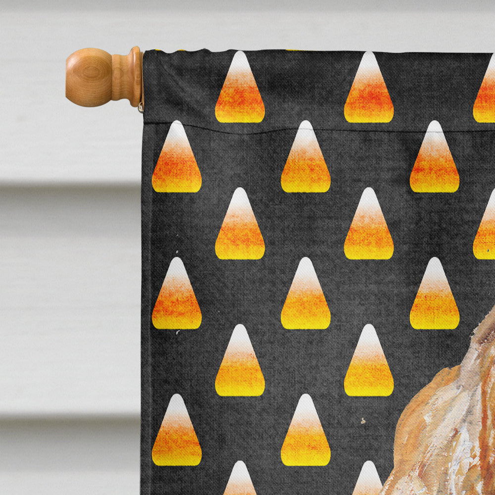 Buff Cocker Spaniel  Candy Corn Halloween House Flag 28x40 Porch Sleeve Pole Decorative Outside Yard Banner Artwork Wall Hanging, Polyester
