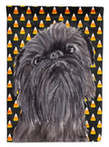Brussels Griffon  Candy Corn Halloween House Flag 28x40 Porch Sleeve Pole Decorative Outside Yard Banner Artwork Wall Hanging, Polyester