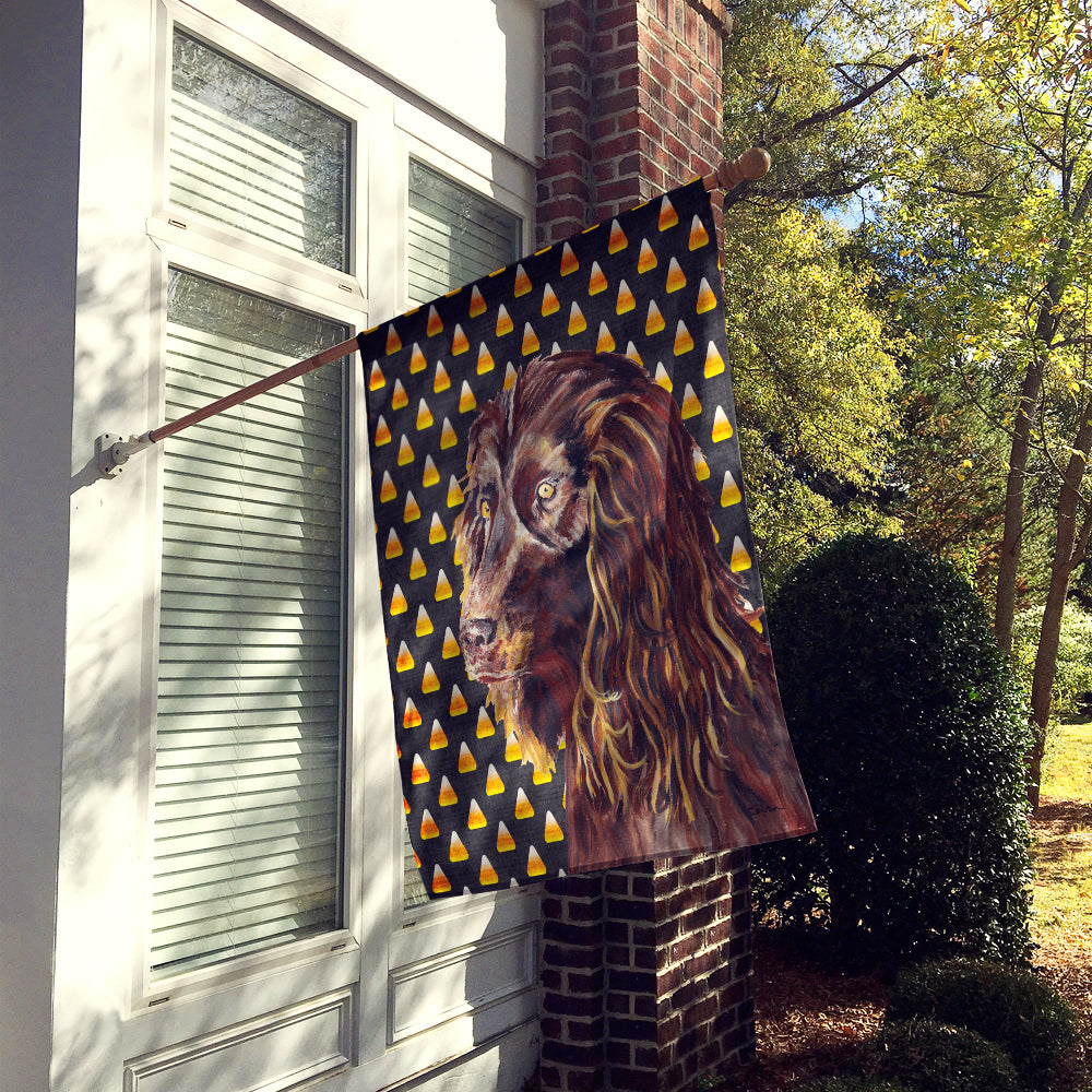 Boykin Spaniel  Candy Corn Halloween House Flag 28x40 Porch Sleeve Pole Decorative Outside Yard Banner Artwork Wall Hanging, Polyester