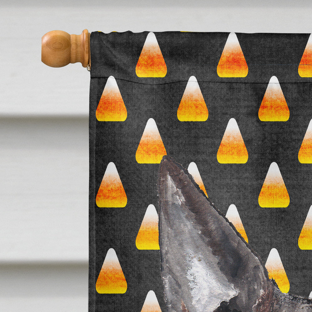 Bull Terrier Candy Corn Halloween House Flag 28x40 Porch Sleeve Pole Decorative Outside Yard Banner Artwork Wall Hanging, Polyester