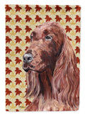 Irish Setter Fall Leaves House Flag 28x40 Porch Sleeve Pole Decorative Outside Yard Banner Artwork Wall Hanging, Polyester